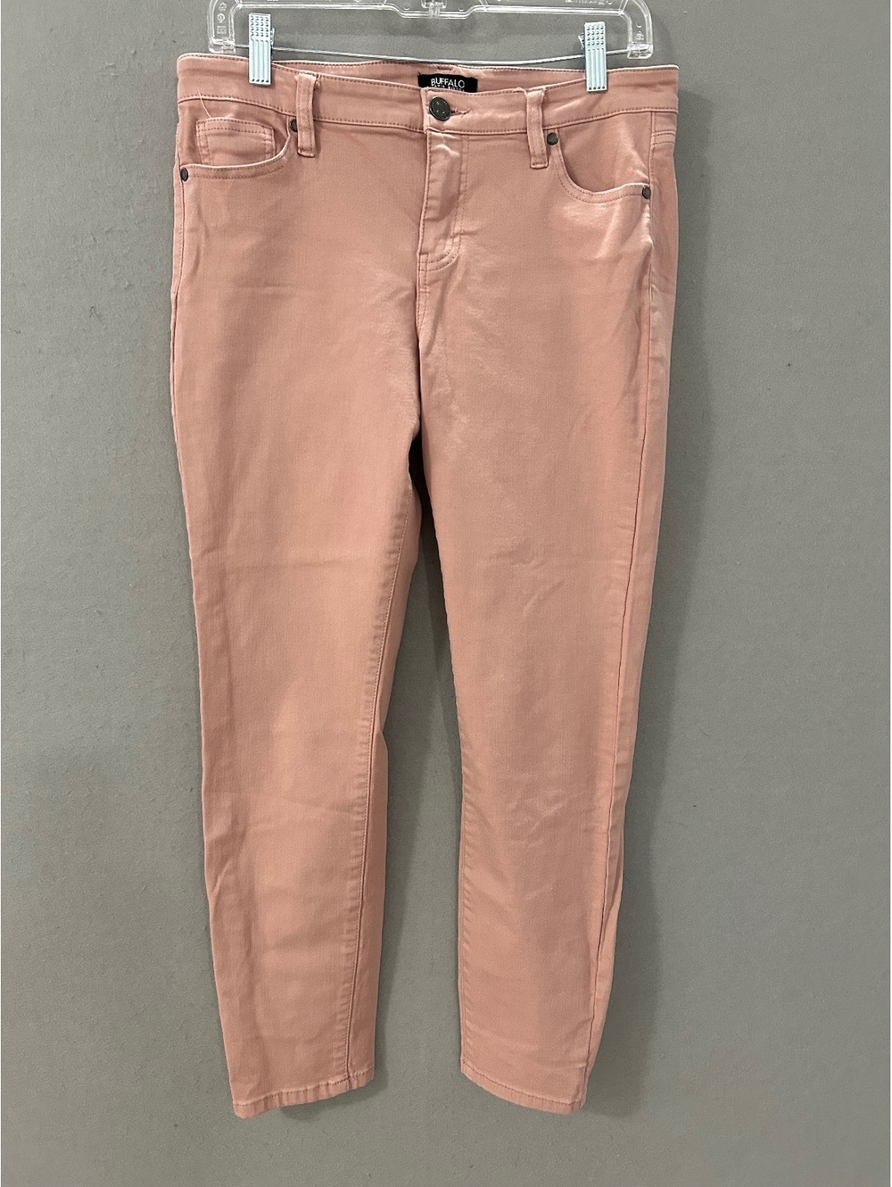 Buffalo David Bitton Pink Aubrey Mid-Rise Stretch Super Soft Ankle Grazer 10/30
